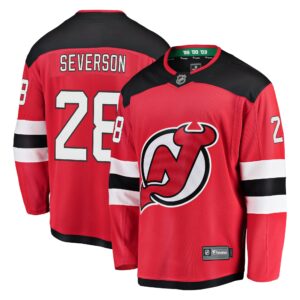 Damon Severson New Jersey Devils Home Breakaway Player Jersey - Red
