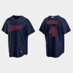 Men's Minnesota Twins #4 Carlos Correa Cool Base Alternate Jersey - Navy