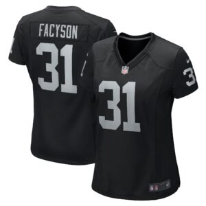 Brandon Facyson Las Vegas Raiders Women's Team Game Jersey -  Black