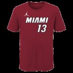 Bam Adebayo Jordan Brand Statement Red Name & Number Youth Tee