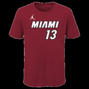 Bam Adebayo Jordan Brand Statement Red Name & Number Youth Tee