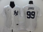 Men's New York Yankees #99 Aaron Judge White Home Stitched Cool Base  Jersey