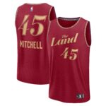 Youth Cleveland Cavaliers Donovan Mitchell  Wine 2023/24 Fast Break Jersey - City Edition