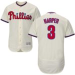 Philadelphia Phillies #3 Bryce Harper Cream Flexbase Collection Stitched Jersey