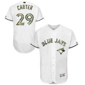 Toronto Blue Jays #29 Joe Carter White Flexbase Collection 2016 Memorial Day Stitched Jersey