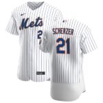 Men's New York Mets #21 Max Scherzer  White Alternate Team Jersey