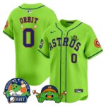 Orbit #0 Houston Astros Orbit Patch Vapor Premier Limited Jersey V3 - All Stitched