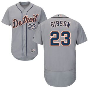 Detroit Tigers #23 Kirk Gibson Grey Flexbase Collection Stitched Jersey