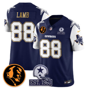 CeeDee Lamb # 88 Dallas Cowboys Vapor Limited Gold Jersey - John Madden Patch - All Stitched