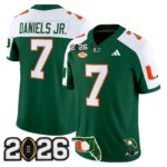 CJ Daniels #7 Miami Hurricanes MIA 2026 CFP Final & Florida Patch Vapor Limited Jersey - All Stitched