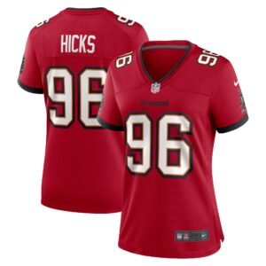 Akiem Hicks Tampa Bay Buccaneers  Women's Player Game Jersey - Red