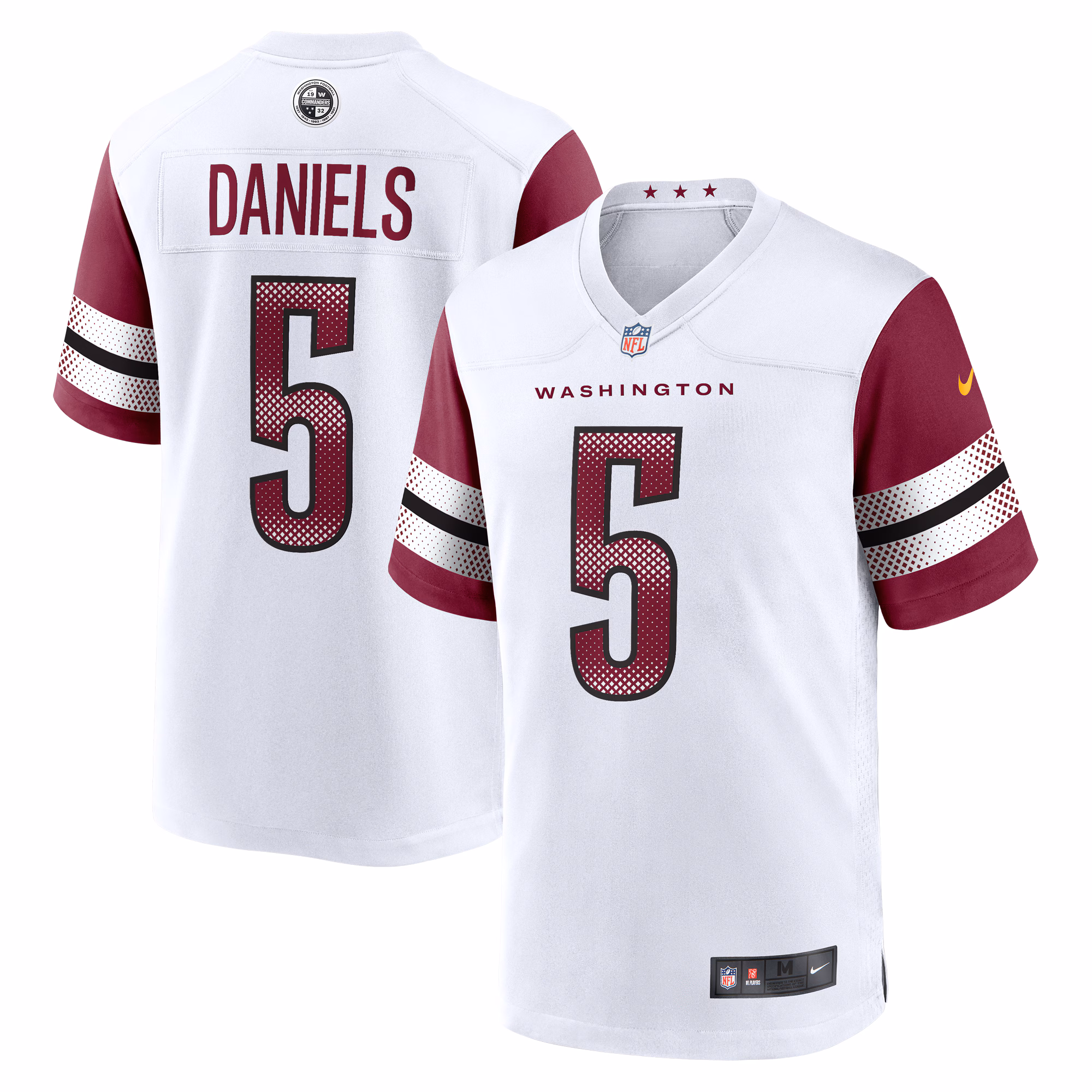 Jayden Daniels Washington Commanders 2024 Draft First Round Pick Player Game Jersey - White