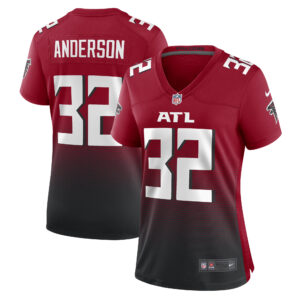 Women's Atlanta Falcons Jamal Anderson #32 Red Retired Game Jersey