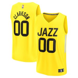 Clarkson Utah Jazz  2022/23 Fast Break Replica Jersey - Icon Edition - Yellow