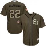 Men's San Diego Padres #22 Christian Villanueva Majestic Green Salute to Service Jersey