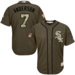 Chicago White Sox #7 Tim Anderson Green Salute to Service Stitched Jersey