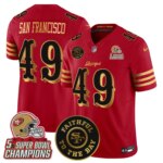 San Francisco #49 San Francisco 49ers SF 2025 "Rivalries" 5x Champions & Faithful To The Bay Patch Vapor Limited Jersey - All Stitched