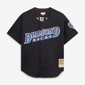 Arizona Diamondbacks Randy Johnson #51 Mitchell & Ness Black Cooperstown Collection Mesh Batting Practice Button-Up Jersey