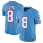 Will Levis #8 Tennessee TitansLight Blue Alternate Oilers Throwback Vapor F.U.S.E. Limited Jersey