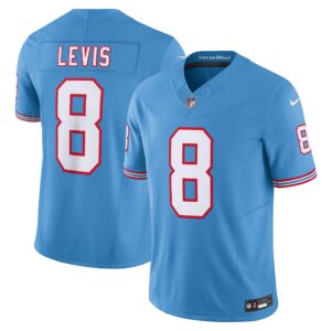 Will Levis #8 Tennessee TitansLight Blue Alternate Oilers Throwback Vapor F.U.S.E. Limited Jersey