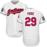 Cleveland Indians #29 Satchel Paige White Flexbase Collection 2016 World Series Bound Stitched Jersey