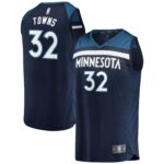 Karl-Anthony Towns Minnesota Timberwolves  Fast Break Replica Player Jersey Navy - Icon Edition