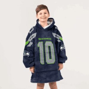 Kid 10 Seattle Football Unisex Blanket Hoodie