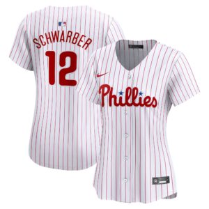 Women's Philadelphia Phillies Kyle Schwarber #12 White Home Limited Player Jersey