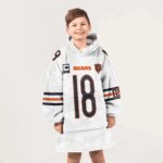 Kid C.W 18 Captain Chicago Football Unisex Blanket Hoodie