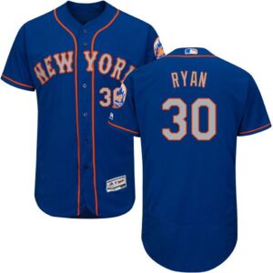 New York Mets #30 Nolan Ryan BlueGrey NO Flexbase Collection Stitched Jersey