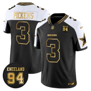 Dallas Cowboys 94 Marshawn Kneeland Memorial Patch Gold Vapor Limited Jersey - All Stitched