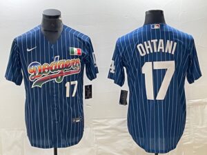 Men's Los Angeles Dodgers #17  Blue Shohei Ohtani Jersey