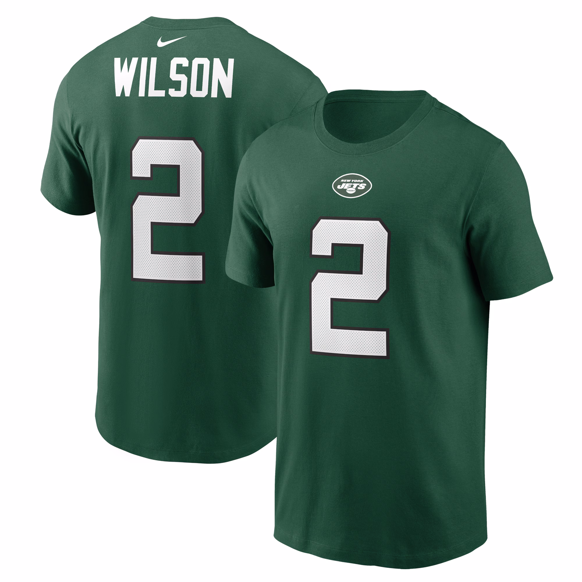 Men's Zach Wilson Green New York Jets Player Name & Number T-Shirt