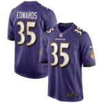 Gus Edwards Baltimore Ravens  Game Jersey - Purple