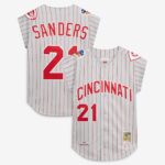 Cincinnati Reds Deion Sanders #21 Mitchell & Ness Gray 1997 Authentic Jersey