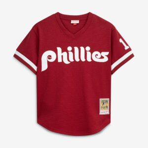 Philadelphia Phillies Darren Daulton Mitchell & Ness Scarlet Authentic Batting Practice Jersey