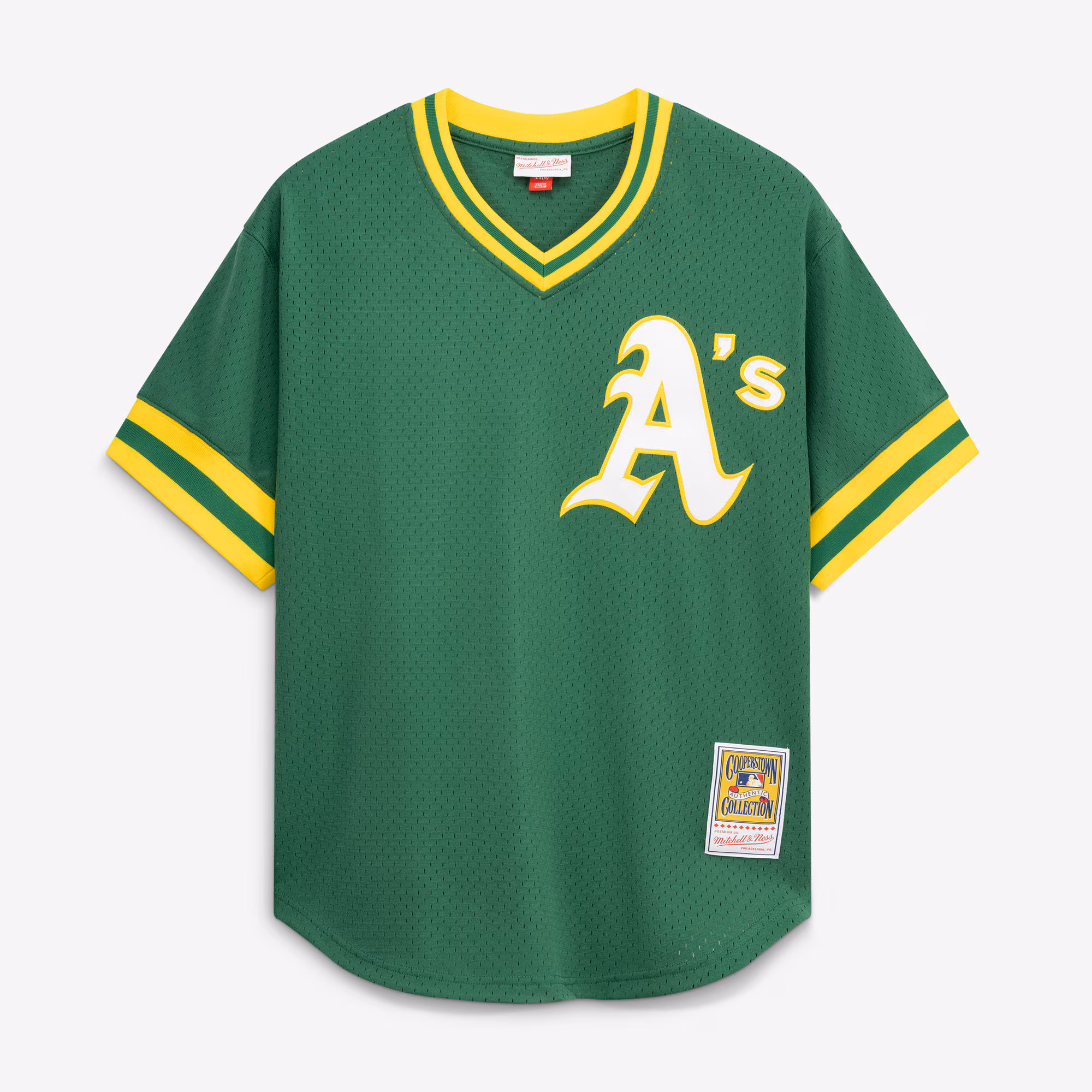 Athletics Rickey Henderson Mitchell & Ness Green Authentic Batting Practice Jersey