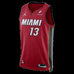 Bam Adebayo Jordan Brand Miami HEAT Statement Red Swingman Jersey