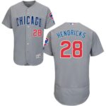 Chicago Cubs #28 Kyle Hendricks Grey Flexbase Collection Road Stitched Jersey