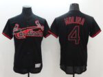 St. Louis Cardinals #4 Yadier Molina Black Fashion Flexbase Collection Stitched Jersey