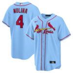 Yadier Molina St.Louis Cardinals  Alternate Replica Player Name Jersey - Light Blue