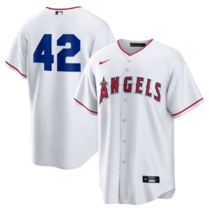 Los Angeles Angels White Home  2025 Jackie Robinson Day Replica Jersey