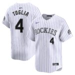 Men's Colorado Rockies Michael Toglia  White Home Limited Player Jersey