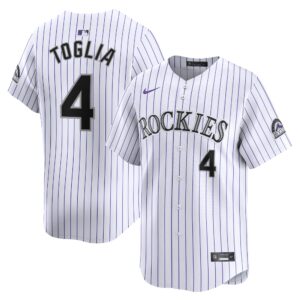 Men's Colorado Rockies Michael Toglia  White Home Limited Player Jersey
