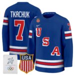 Brady Tkachuk #7 2026 USA Olympic Premium Hockey Jersey -Royal