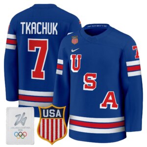 Brady Tkachuk #7 2026 USA Olympic Premium Hockey Jersey -Royal
