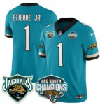 Travis Etienne Jr. #1 Jacksonville Jaguars JAX AFC South Division Champions Vapor Limited Throwback Jersey - All Stitched