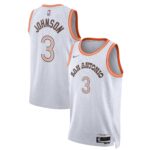 Unisex San Antonio Spurs Keldon Johnson  White 2023/24 Swingman Jersey - City Edition