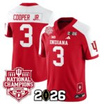 Omar Cooper Jr. #3 Indiana Hoosiers Vapor Limited Football Jersey - 2025 National Champions - All Stitched