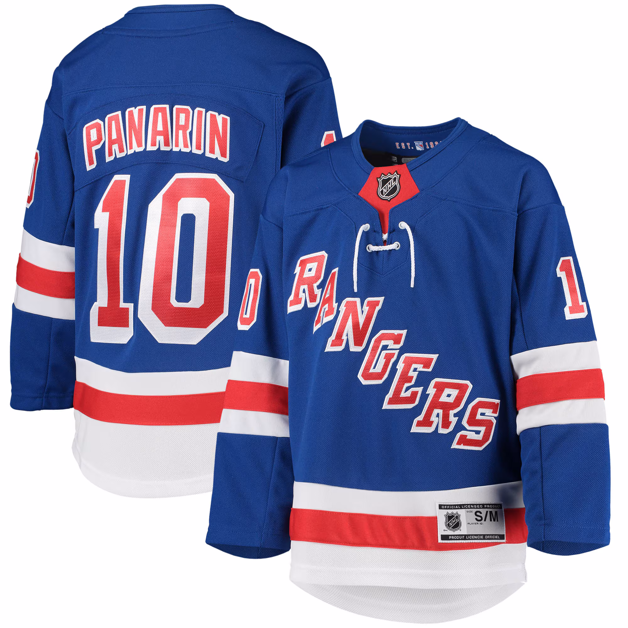 Youth New York Rangers Artemi Panarin #10 Blue Home Premier Player Jersey